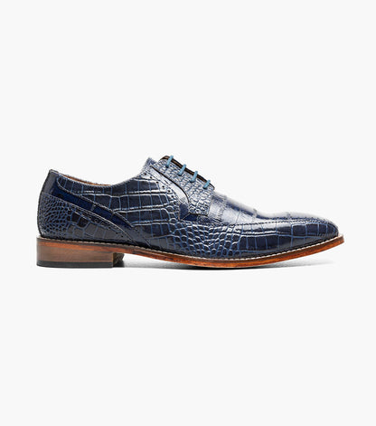 Stacy Adams Talamanco Bike Toe Oxford Men’s Dress Shoes - Blue