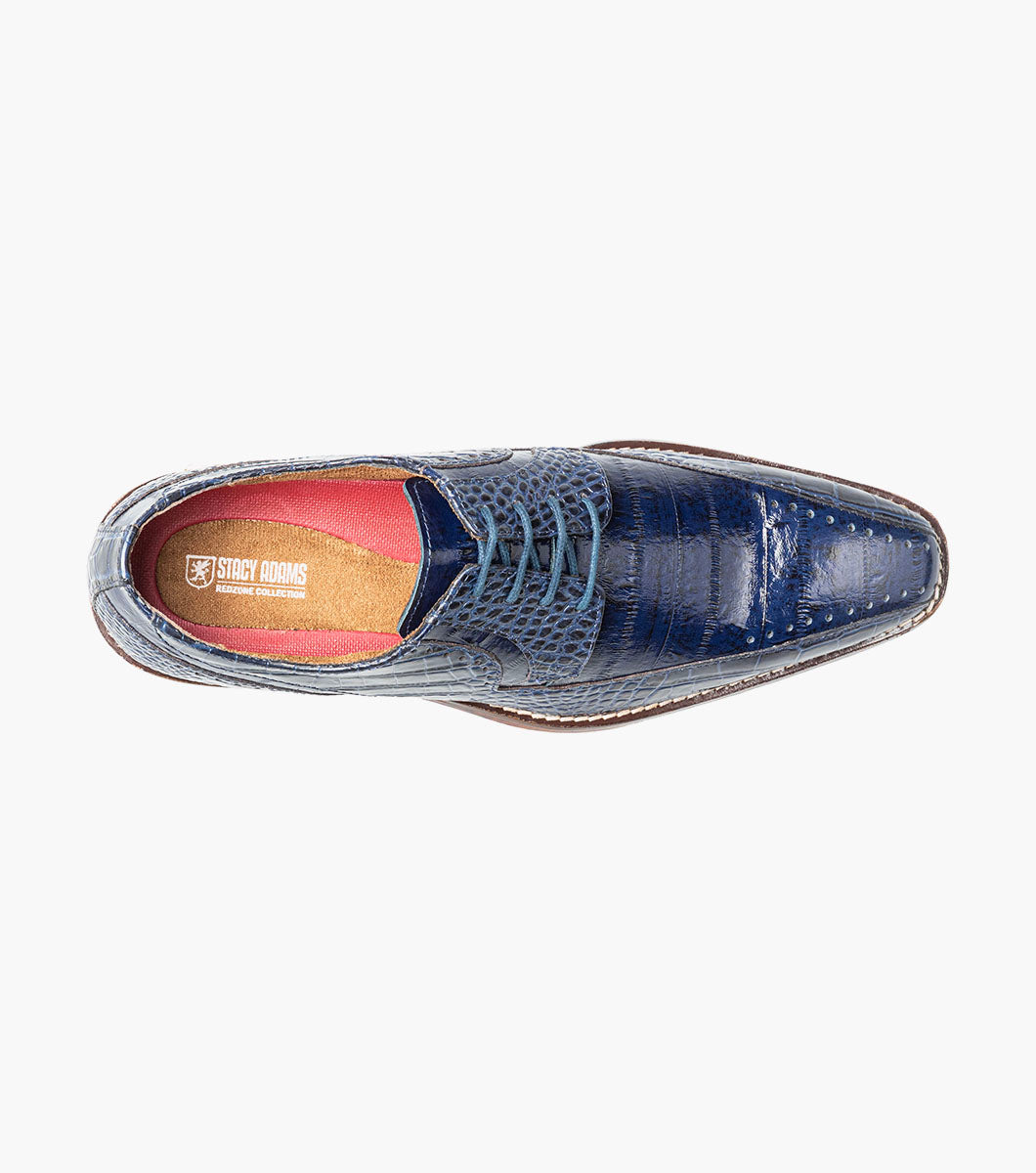 Stacy Adams Talamanco Bike Toe Oxford Men’s Dress Shoes - Blue
