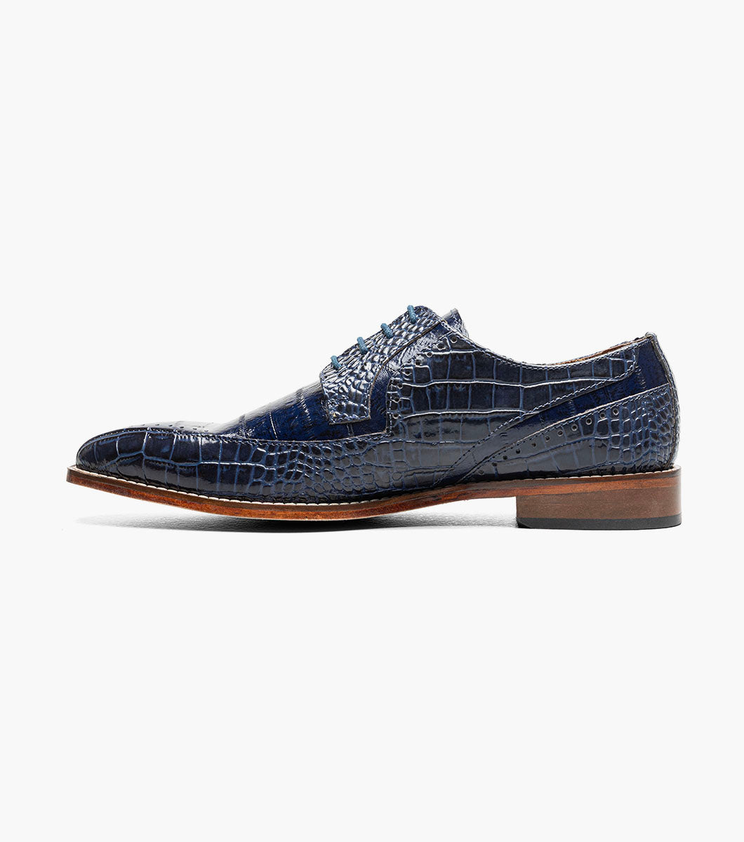 Stacy Adams Talamanco Bike Toe Oxford Men’s Dress Shoes - Blue