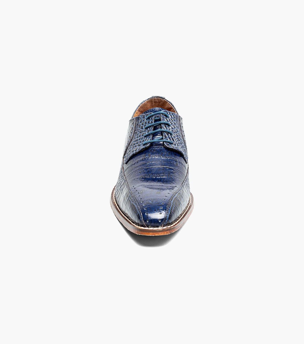 Stacy Adams Talamanco Bike Toe Oxford Men’s Dress Shoes - Blue