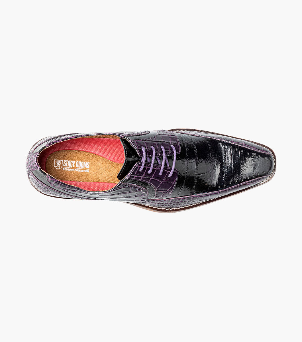 Stacy Adams Talamanco Bike Toe Oxford Men’s Dress Shoes - Purple Multi