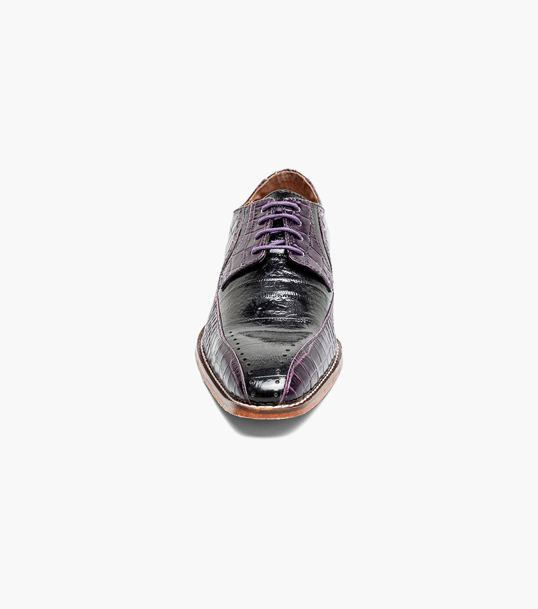 Stacy Adams Talamanco Bike Toe Oxford Men’s Dress Shoes - Purple Multi