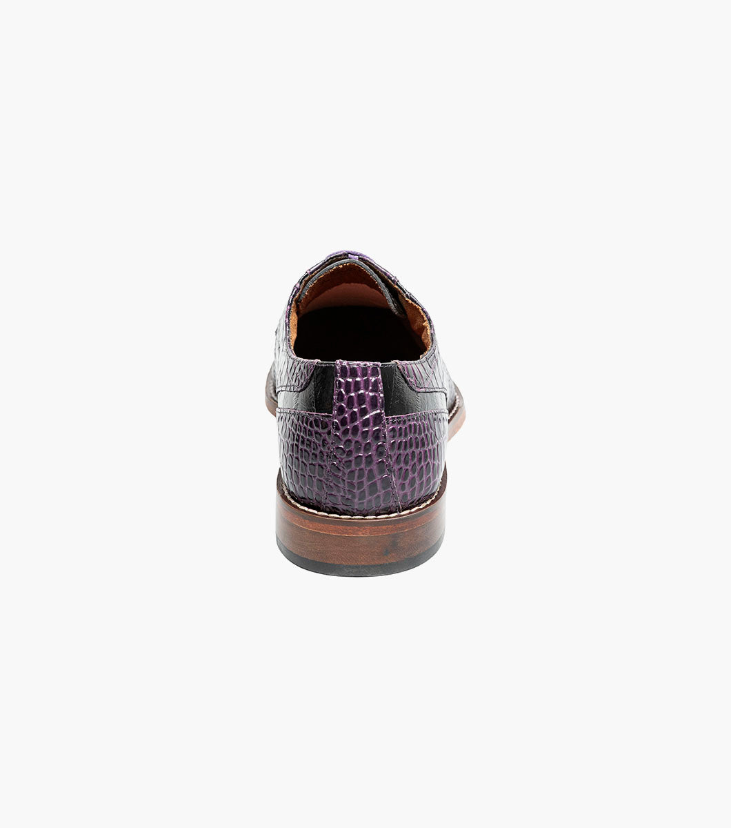 Stacy Adams Talamanco Bike Toe Oxford Men’s Dress Shoes - Purple Multi