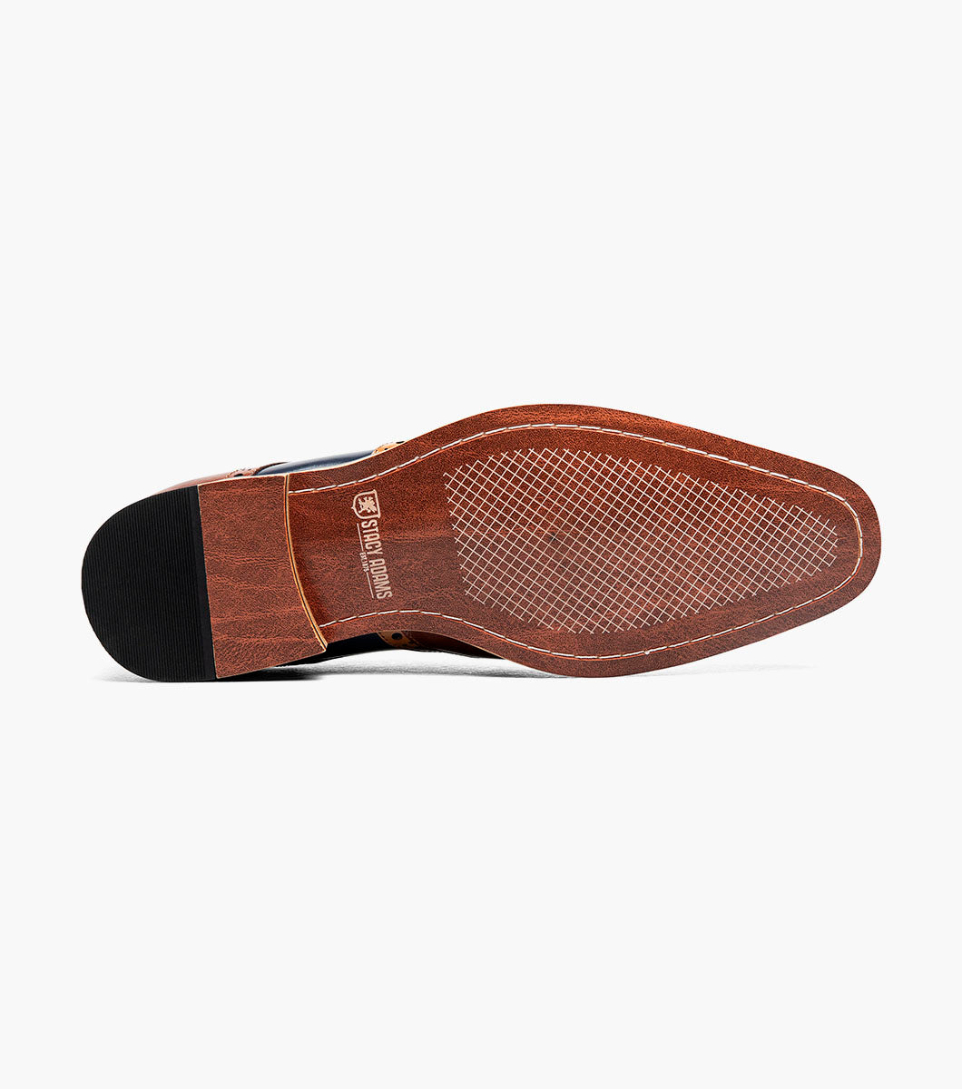 Stacy Adams Tindall Wingtip Oxford Newest Shoes - Cognac Multi