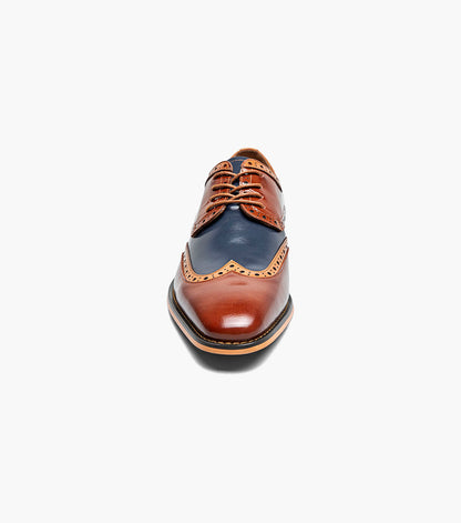 Stacy Adams Tindall Wingtip Oxford Newest Shoes - Cognac Multi