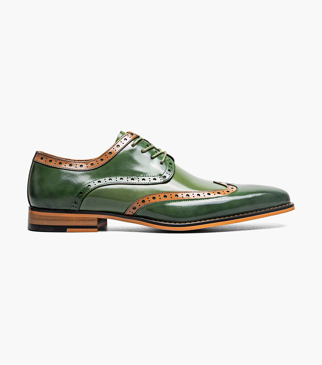 Stacy Adams Tindall Wingtip Oxford Newest Shoes - Olive Multi