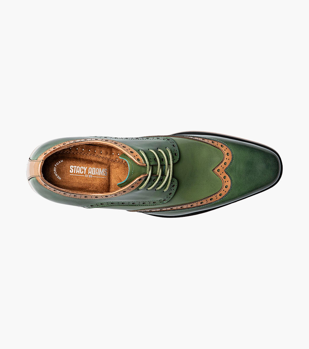 Stacy Adams Tindall Wingtip Oxford Newest Shoes - Olive Multi