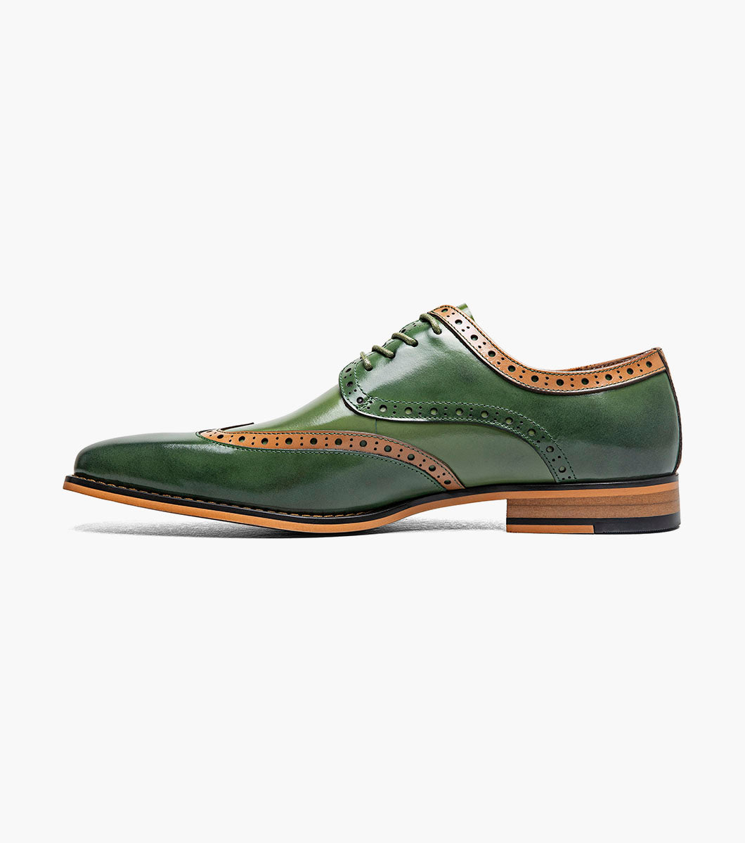 Stacy Adams Tindall Wingtip Oxford Newest Shoes - Olive Multi