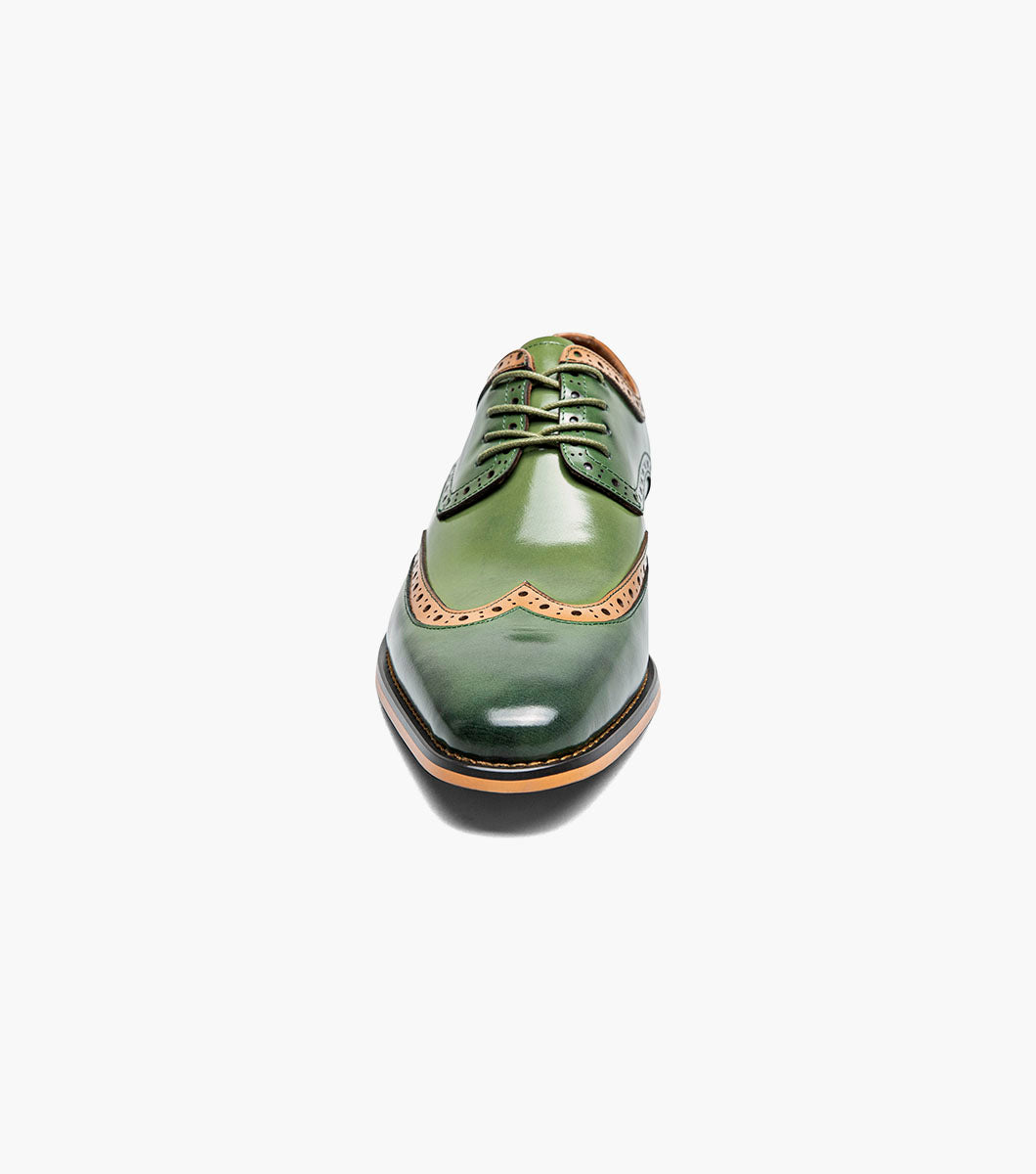 Stacy Adams Tindall Wingtip Oxford Newest Shoes - Olive Multi