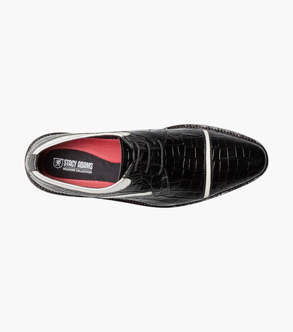Stacy Adams Fiorentino Cap Toe Oxford RedZone Collection - Black w/White