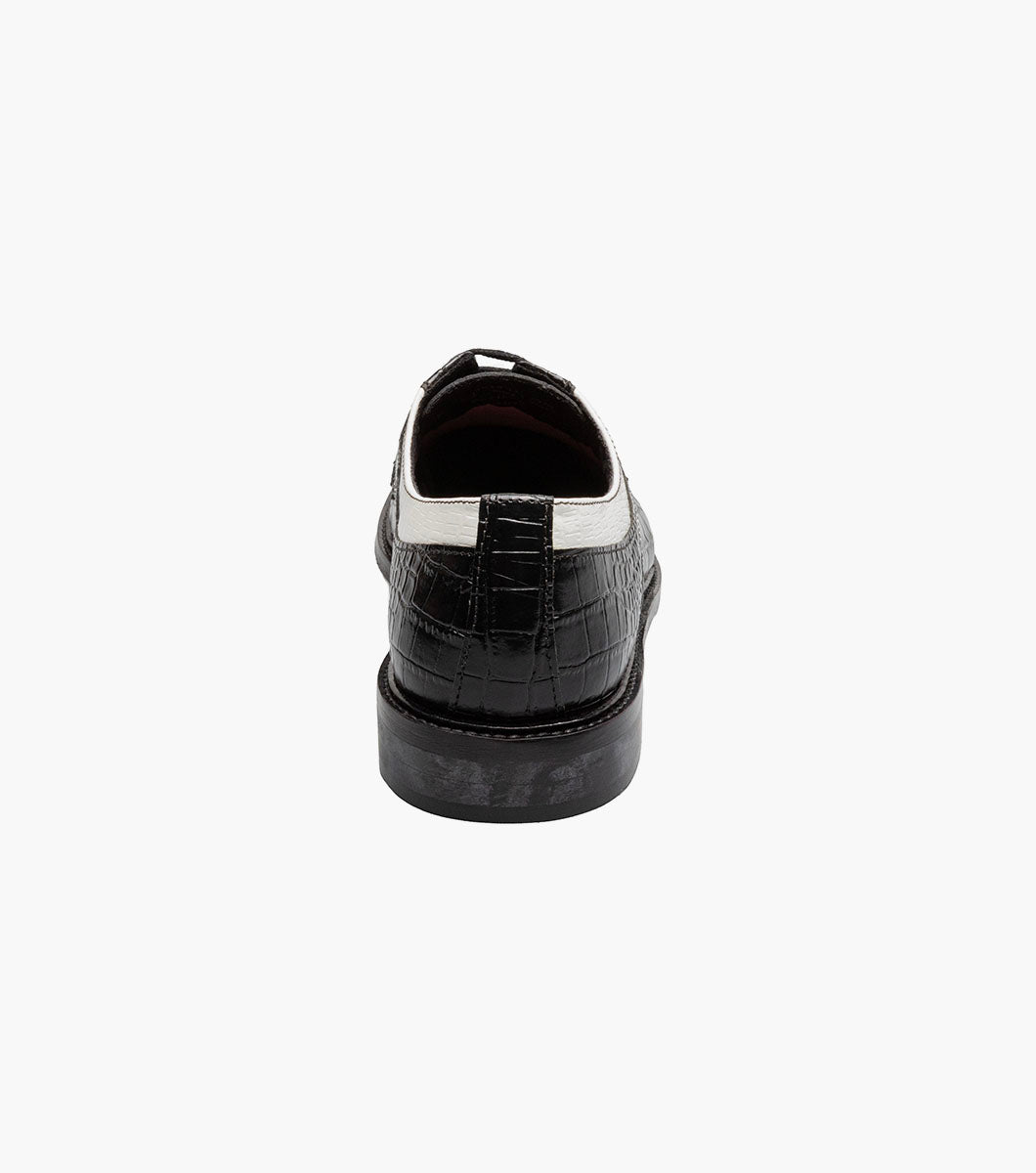 Stacy Adams Fiorentino Cap Toe Oxford RedZone Collection - Black w/White