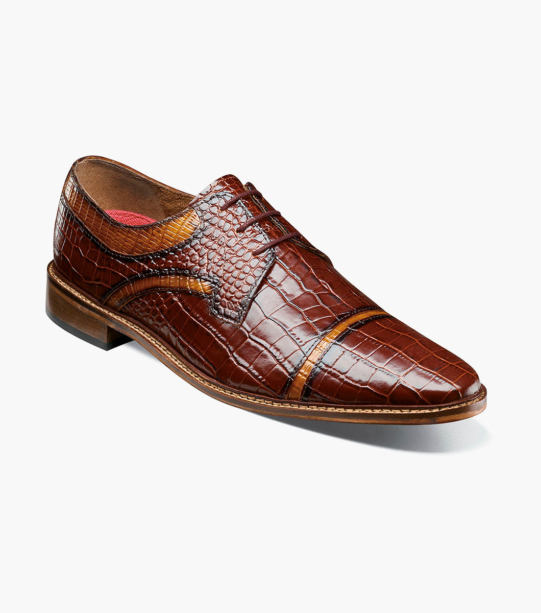 Stacy Adams Fiorentino Cap Toe Oxford RedZone Collection - Brown Multi