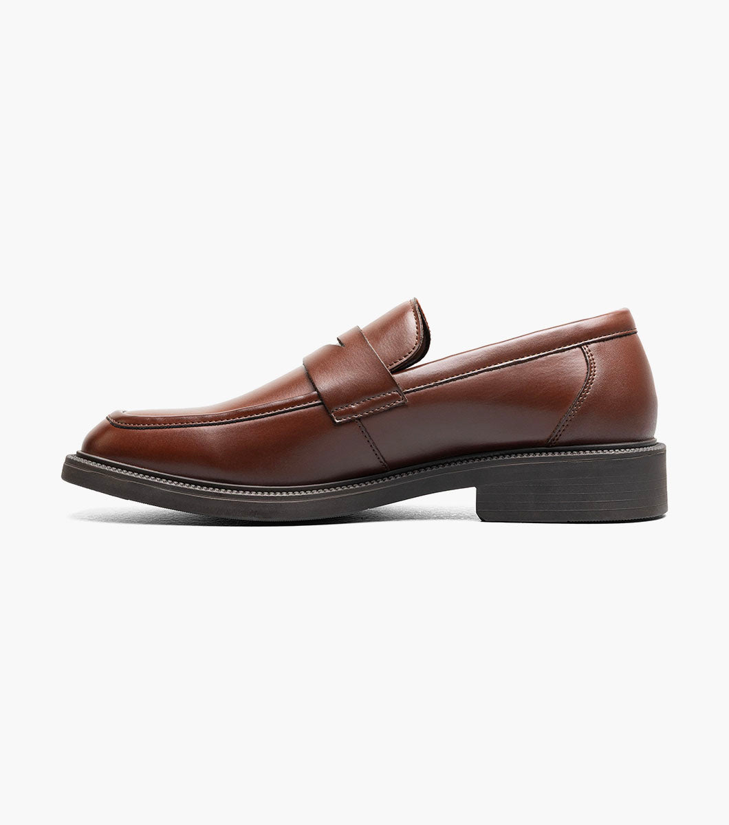 Stacy Adams Everett Moc Toe Penny Slip On Men’s Fashion Shoes - Brown
