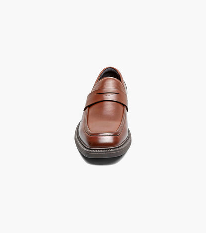 Stacy Adams Everett Moc Toe Penny Slip On Men’s Fashion Shoes - Brown