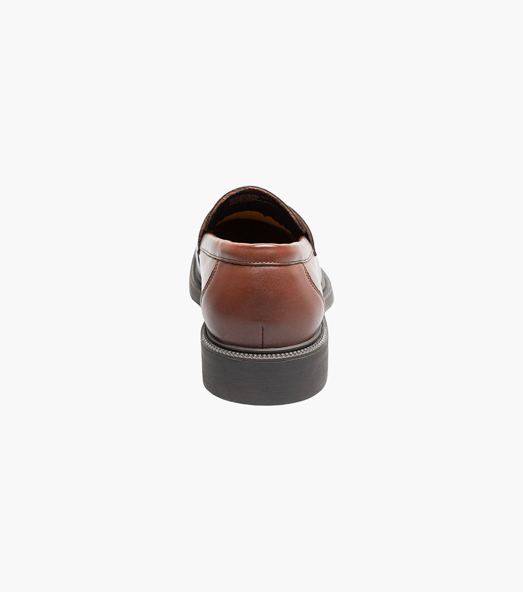 Stacy Adams Everett Moc Toe Penny Slip On Men’s Fashion Shoes - Brown