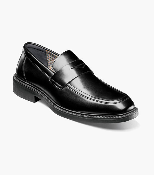 Stacy Adams Everett Moc Toe Penny Slip On Men’s Fashion Shoes - Black