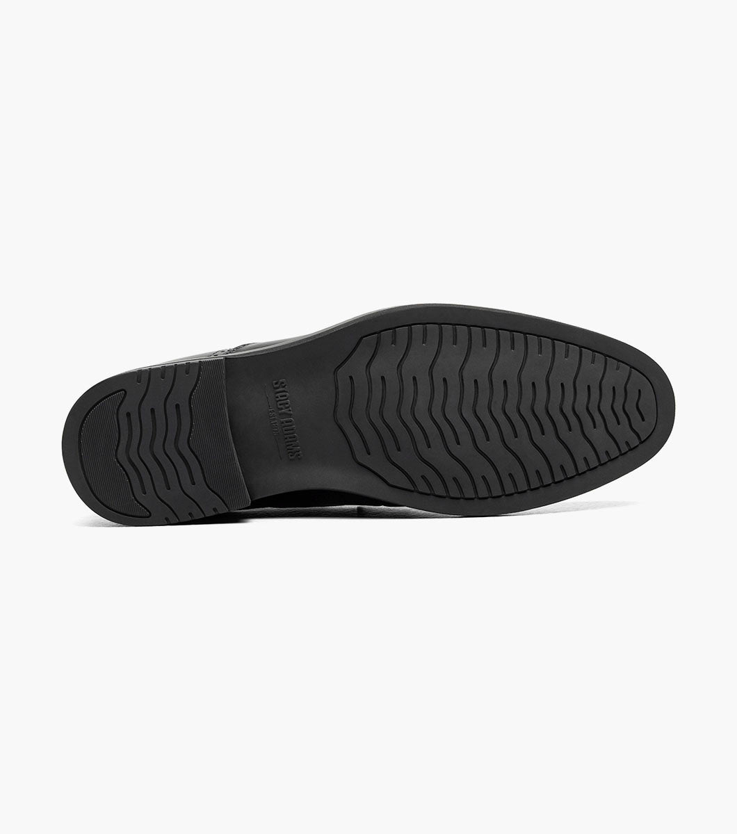 Stacy Adams Boyd Moc Toe Bit Slip On Men’s Dress Shoes - Black