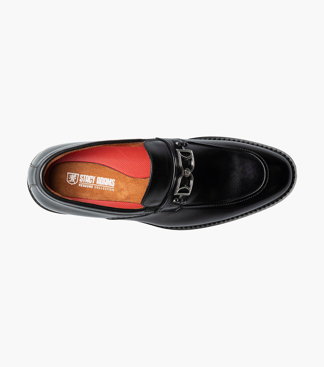 Stacy Adams Boyd Moc Toe Bit Slip On Men’s Dress Shoes - Black