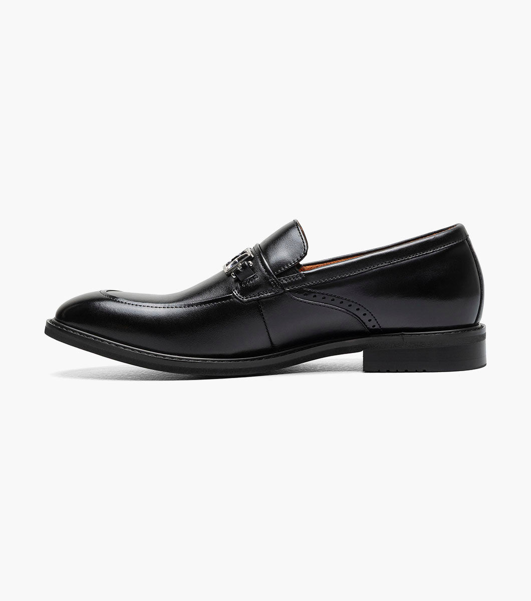Stacy Adams Boyd Moc Toe Bit Slip On Men’s Dress Shoes - Black