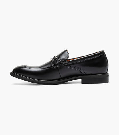 Stacy Adams Boyd Moc Toe Bit Slip On Men’s Dress Shoes - Black