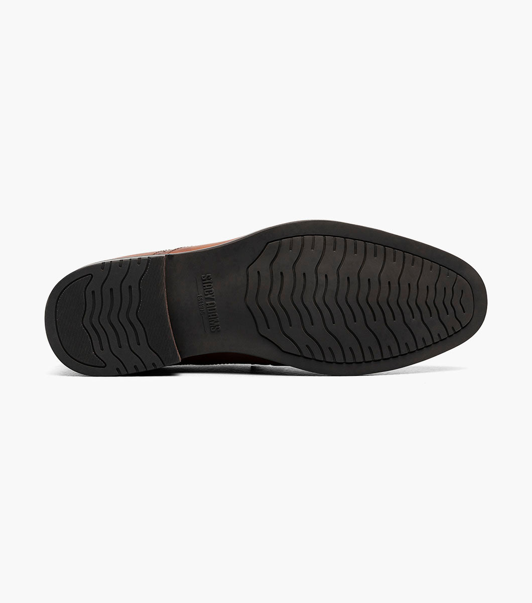 Stacy Adams Boyd Moc Toe Bit Slip On Men’s Dress Shoes - Brandy