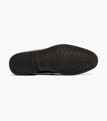 Stacy Adams Boyd Moc Toe Bit Slip On Men’s Dress Shoes - Brandy