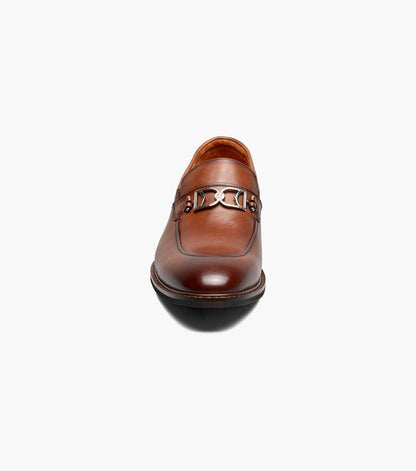 Stacy Adams Boyd Moc Toe Bit Slip On Men’s Dress Shoes - Brandy