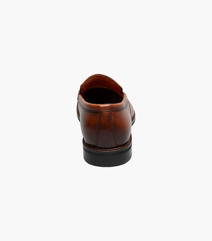 Stacy Adams Boyd Moc Toe Bit Slip On Men’s Dress Shoes - Brandy