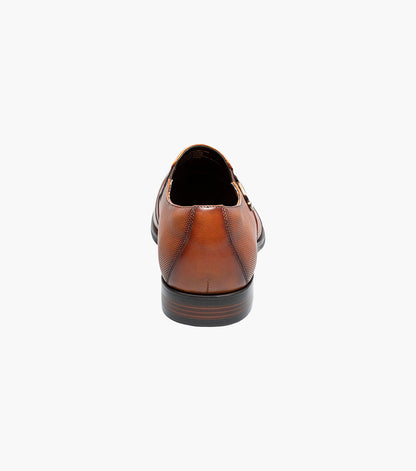 Stacy Adams Lockwood Wingtip Ornament Slip On Men’s Dress Shoes - Cognac
