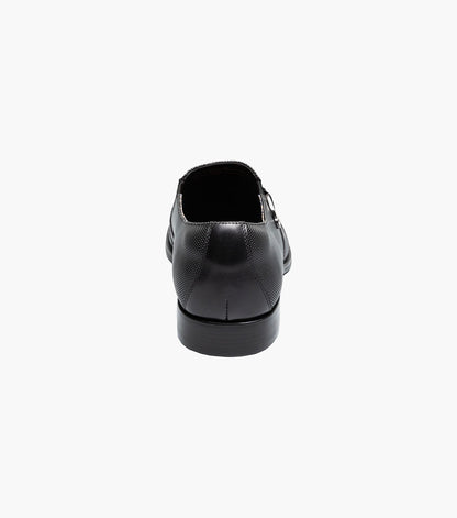 Stacy Adams Lockwood Wingtip Ornament Slip On Men’s Dress Shoes - Black