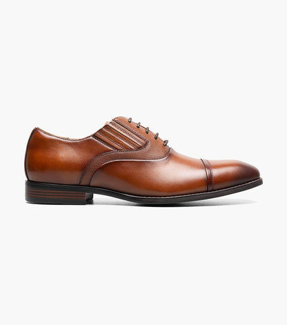 Stacy Adams Lucas Cap Toe Oxford Newest Shoes - Cognac