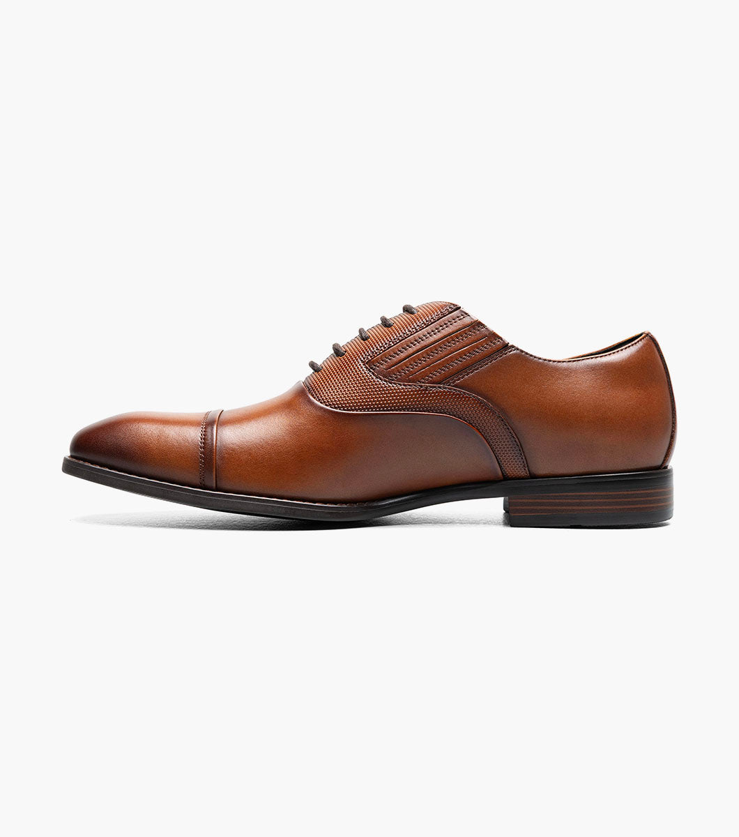 Stacy Adams Lucas Cap Toe Oxford Newest Shoes - Cognac