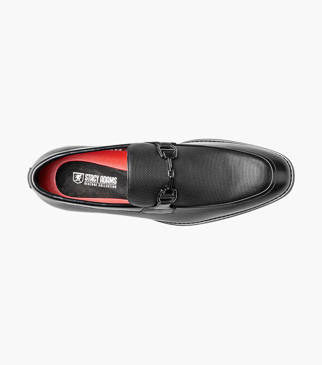 Stacy Adams Lawton Moc Toe Bit Slip On Men’s Dress Shoes - Black