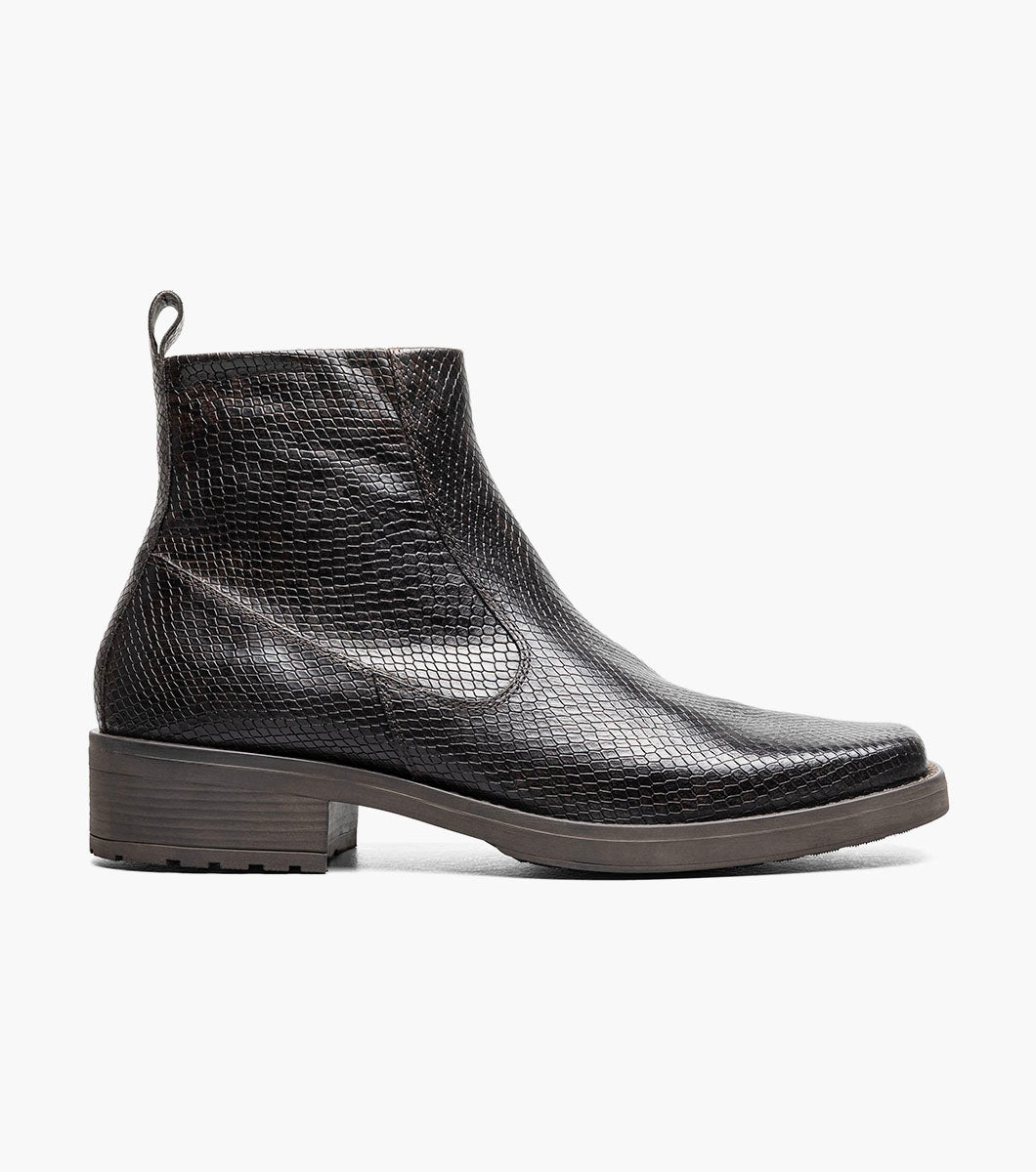 Stacy Adams Shea Plain Toe Side Zip Boot RedZone Collection - Brown