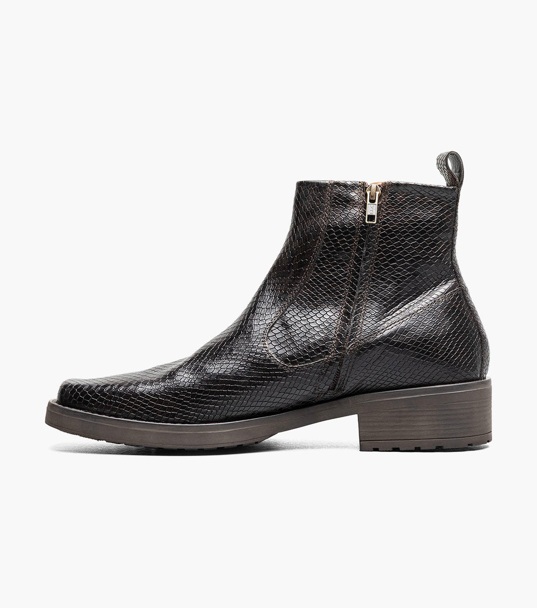 Stacy Adams Shea Plain Toe Side Zip Boot RedZone Collection - Brown