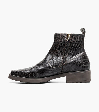 Stacy Adams Shea Plain Toe Side Zip Boot RedZone Collection - Brown