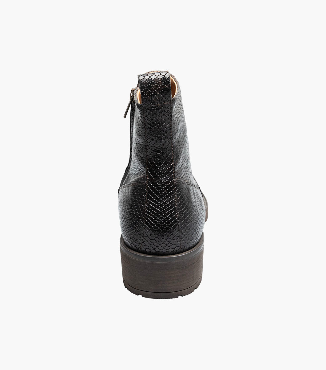 Stacy Adams Shea Plain Toe Side Zip Boot RedZone Collection - Brown