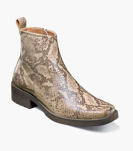 Stacy Adams Shea Plain Toe Side Zip Boot RedZone Collection - Natural