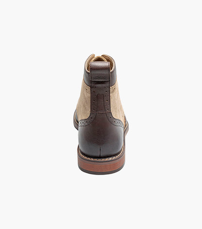 Stacy Adams Finnegan Wingtip Lace Up Boot Men’s Casual Shoes - Brown Tumbled