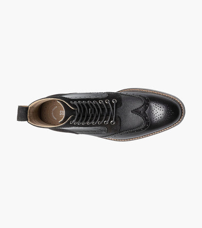 Stacy Adams Finnegan Wingtip Lace Up Boot Men’s Casual Shoes - Black Multi
