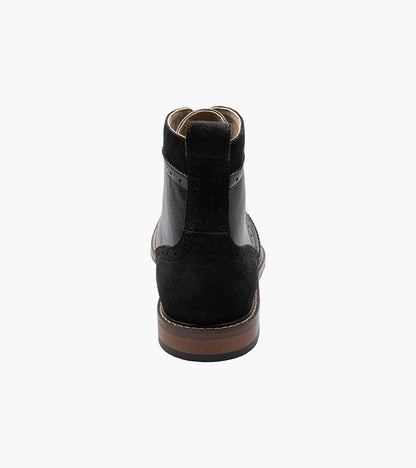 Stacy Adams Finnegan Wingtip Lace Up Boot Men’s Casual Shoes - Black Multi