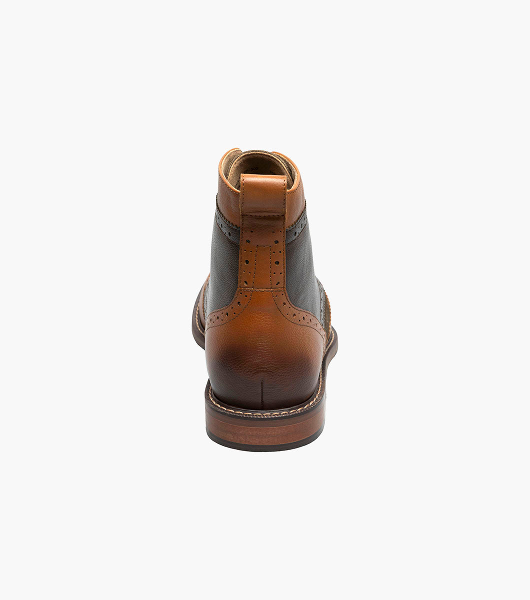 Stacy Adams Finnegan Wingtip Lace Up Boot Men’s Casual Shoes - Olive Multi