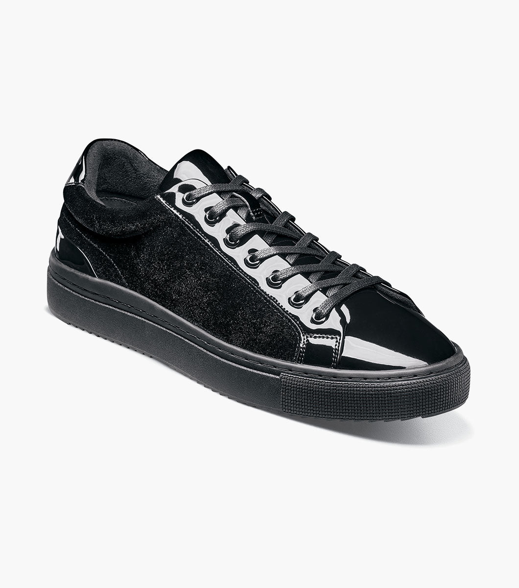 Stacy Adams Dante Lace To Toe Sneaker RedZone Collection - Black Smooth