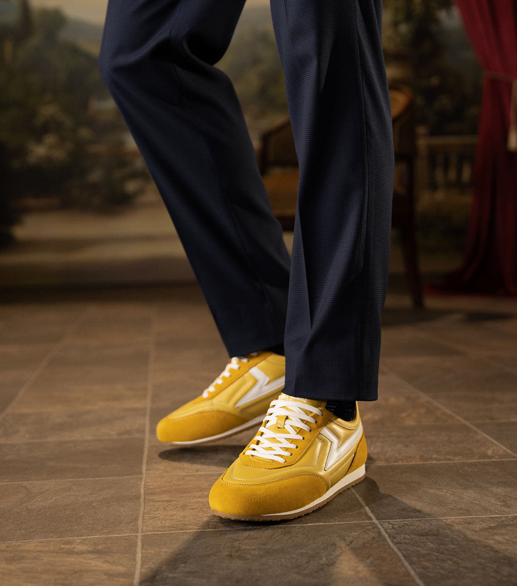 Stacy Adams Action 150 Sporty Lace Up Newest Sneakers - Yellow