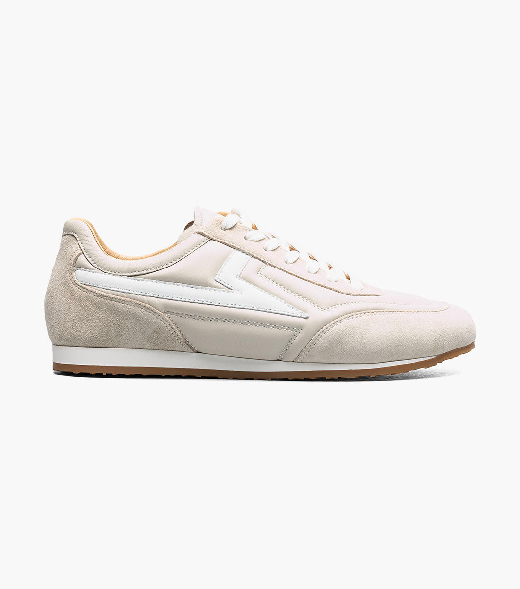 Stacy Adams Action 150 Sporty Lace Up Newest Sneakers - Cream