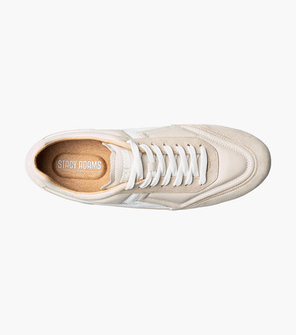 Stacy Adams Action 150 Sporty Lace Up Newest Sneakers - Cream