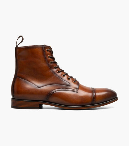 Stacy Adams Henry Cap Toe Lace Up Boot Men’s Boots - Tan