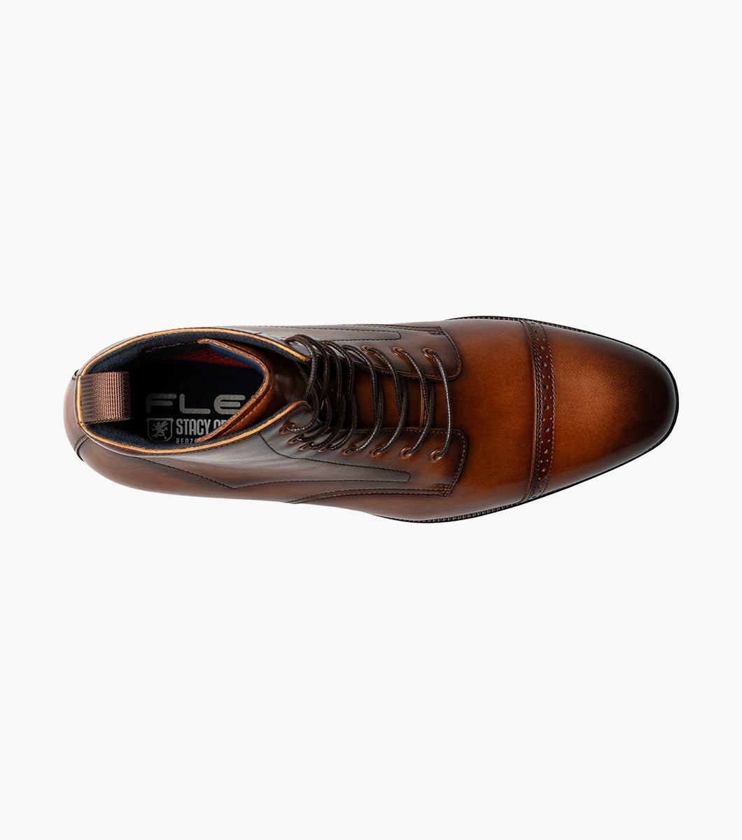 Stacy Adams Henry Cap Toe Lace Up Boot Men’s Boots - Tan