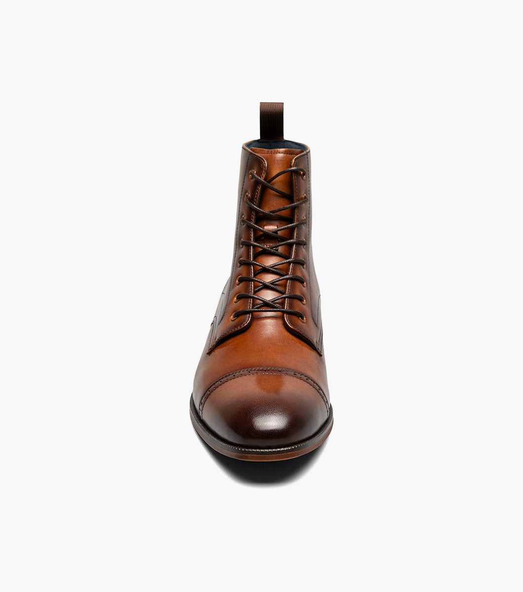 Stacy Adams Henry Cap Toe Lace Up Boot Men’s Boots - Tan