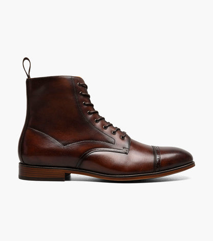 Stacy Adams Henry Cap Toe Lace Up Boot Men’s Boots - Brown
